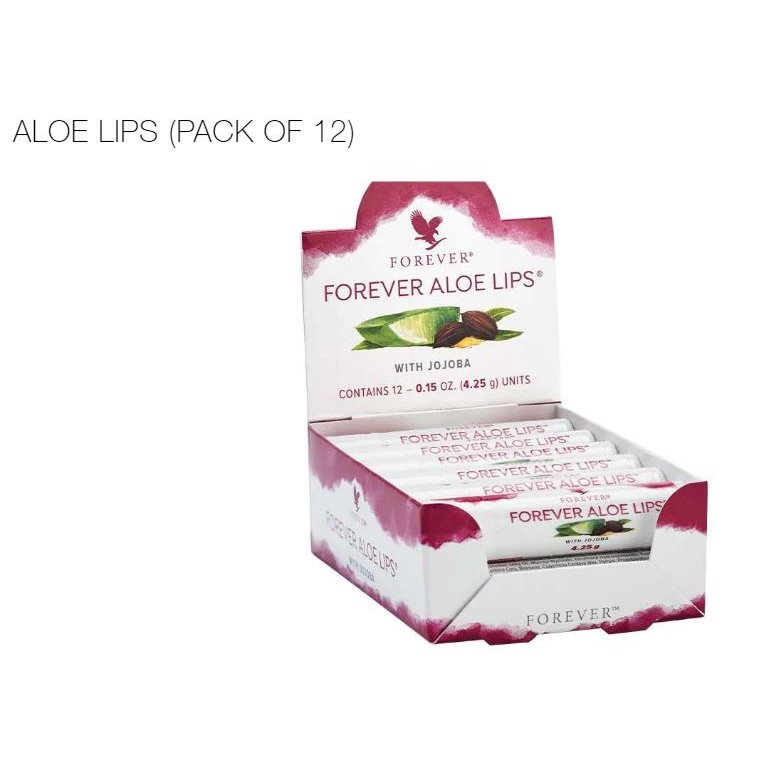 Forever Living Aloe Lips with Jojoba – 12 Pack