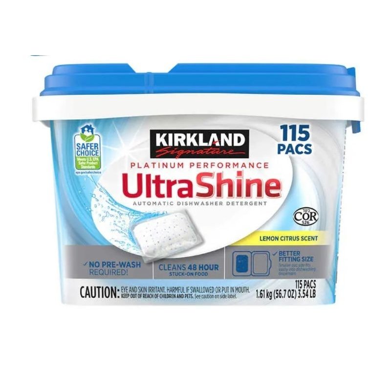 Kirkland Signature UltraShine Dishwasher Tablets – 115 Count