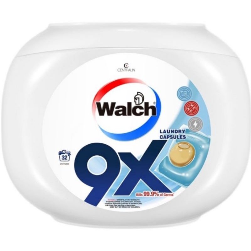 Walch 9X / Sports 9X Laundry Capsules – 12g, 32 Pods
