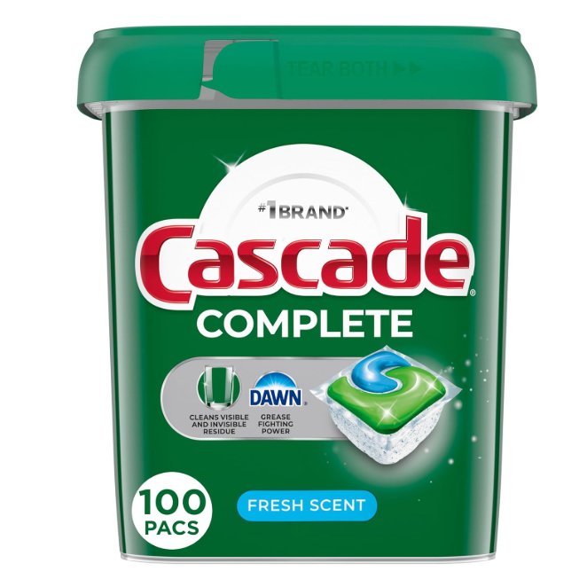 Cascade Complete Fresh Dishwasher Pods – 100 Count