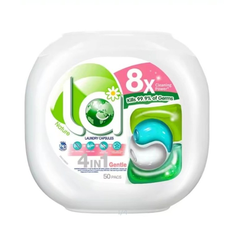 La Nature 4-in-1 Laundry Capsules – 50 Pods