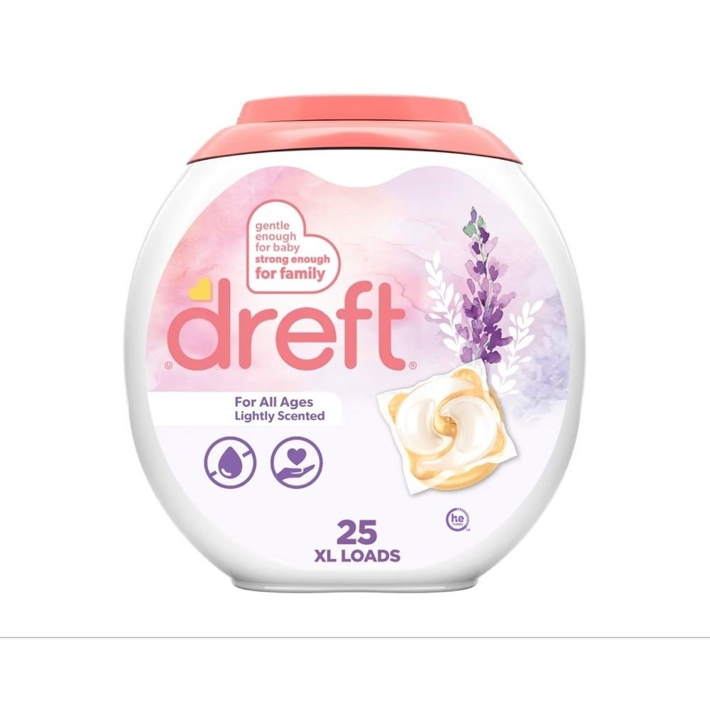 Dreft Lavender Laundry XL Pacs – 25 Count