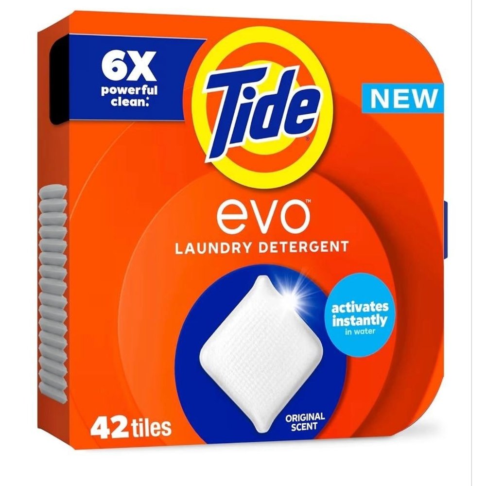 Tide Evo Laundry Detergent Tiles – Original / Spring Meadow / Free & Gentle