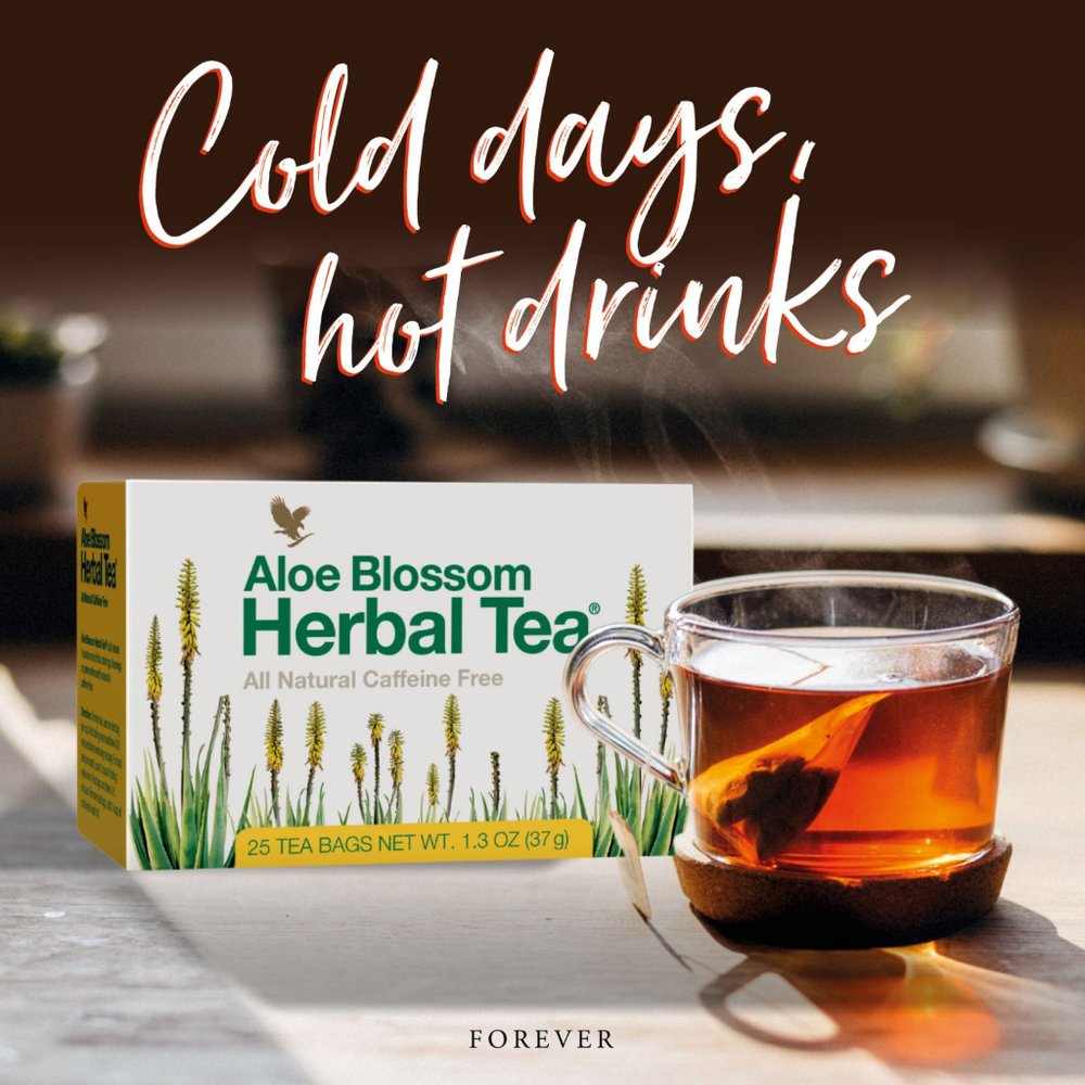 Forever Aloe Blossom Herbal Tea – 25 Tea Bags, 37g