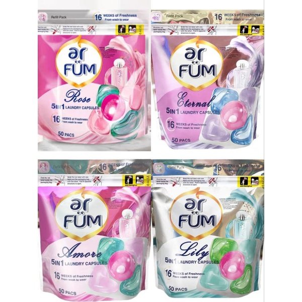 Ar Fum 5-in-1 Laundry Capsules – Assorted Scents