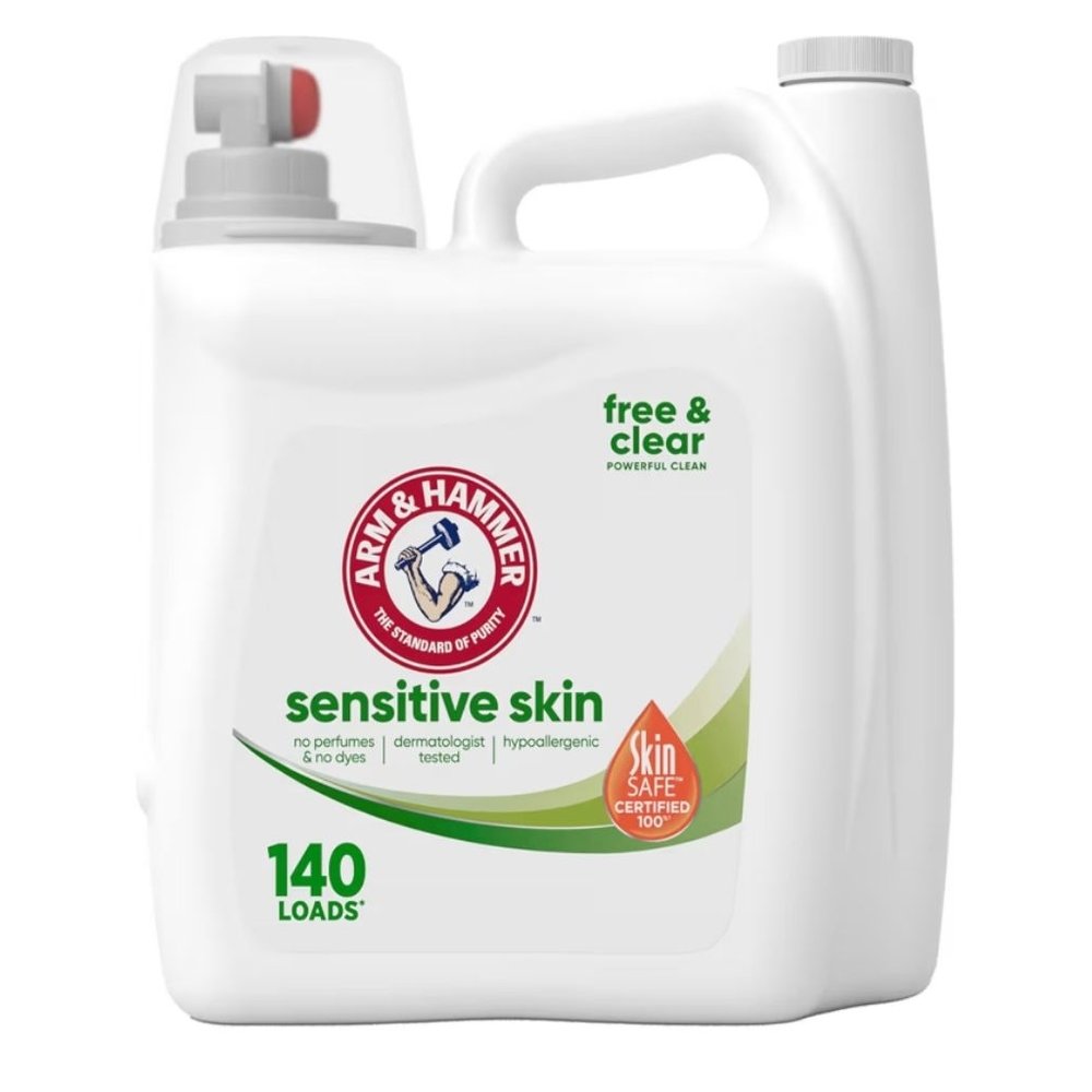 Arm & Hammer Sensitive Skin Free & Clear Liquid Detergent – 4.1L, 140 Loads