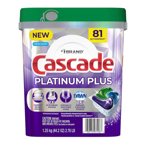 Cascade Complete / Platinum Plus Dishwasher Pacs